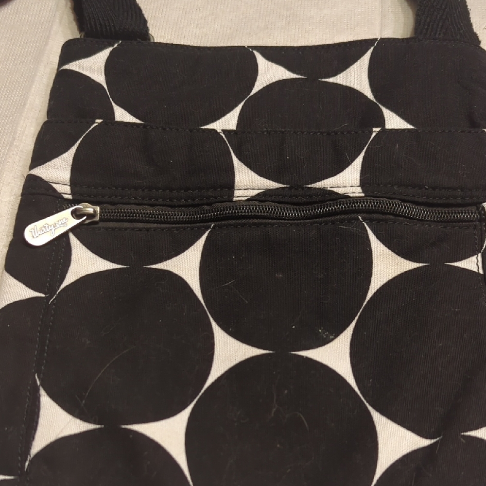 Chic Black and White Women's Crossbody Bag.
